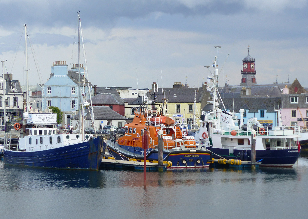 The Monadhliath, Stornoway lifeboat and the Hjalmar Bjørge in Stornoway.
